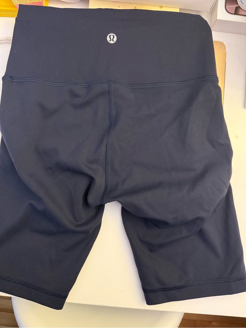 Lululemon Blue High-Rise Biker Shorts